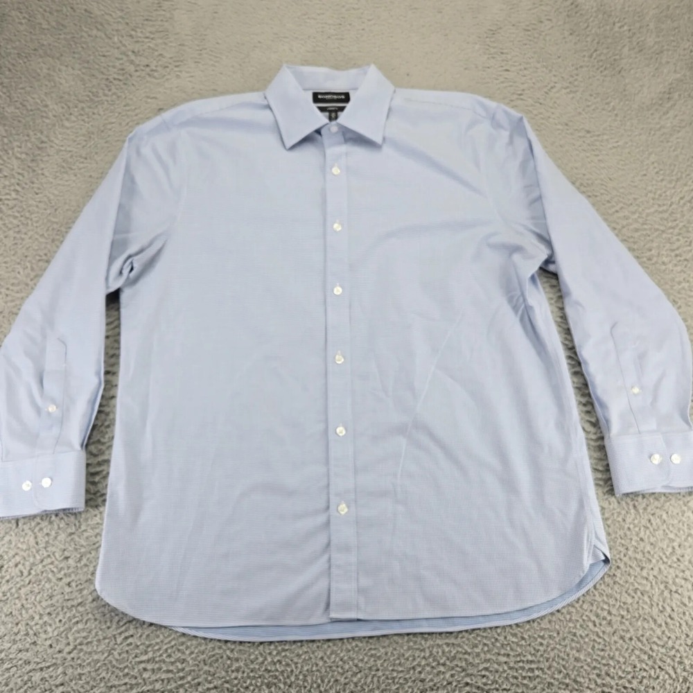 Bonobos Shirt‎ Mens 17 -34 Blue Standard Fit Long Sleeve Button Down Preppy
